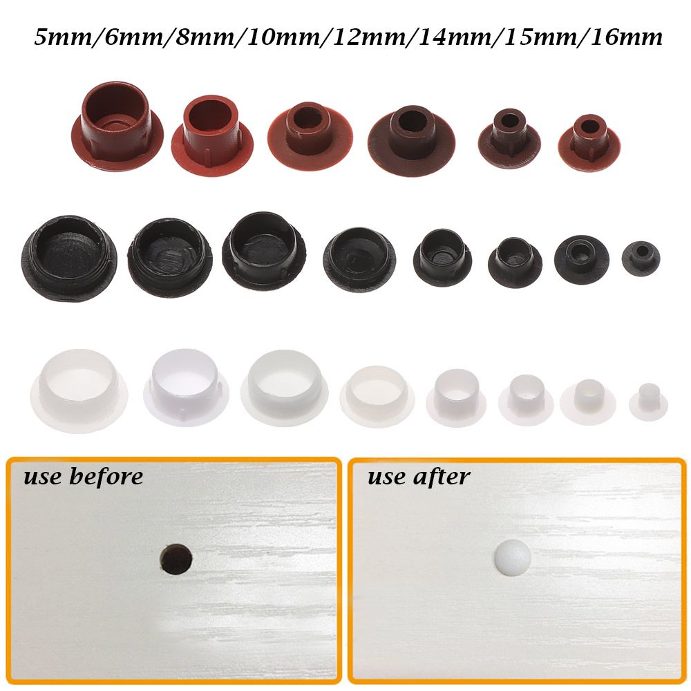 Furniture Hardware Covers - 50ชิ้น5-16มมหลุมเฟอร์นิเจอร์ครอบคลุมการป้องกันสกรูตกแต่งปลั๊กฝุ่นตู้เจาะรูฮาร์ดแวร์ปลั๊ก Grommet