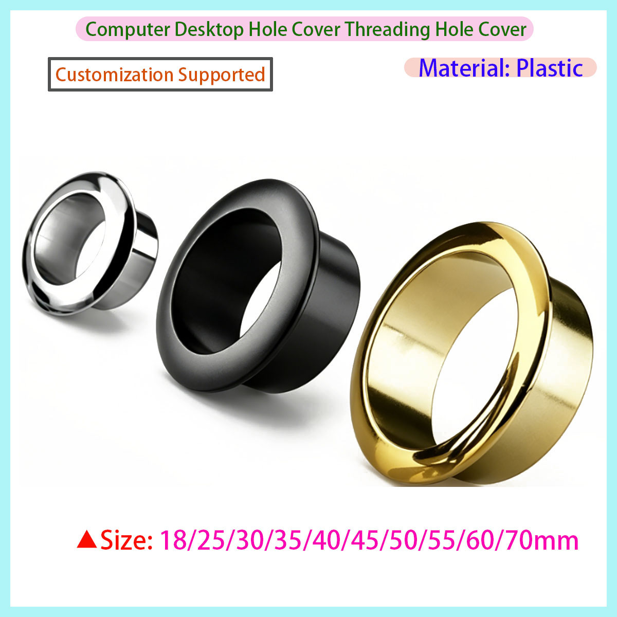 Furniture Hardware Covers - เฟอร์นิเจอร์, ฮาร์ดแวร์, อุปกรณ์เสริมสำหรับเดสก์ท็อป, สายเคเบิล, สายเคเบิล, ห่วง,