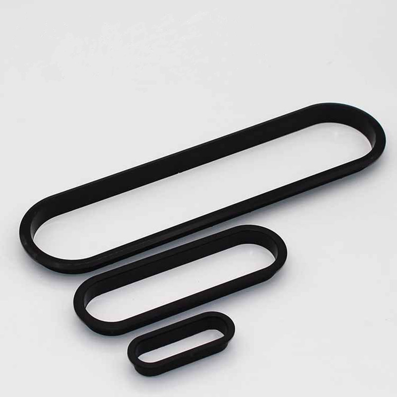 Furniture Hardware Covers - ปลั๊กครอบสายไฟแบบวงรี 2 ชิ้น ทำจากพลาสติก สำหรับโต๊ะคอมพิวเตอร์ ที่ยึดสายไฟ
