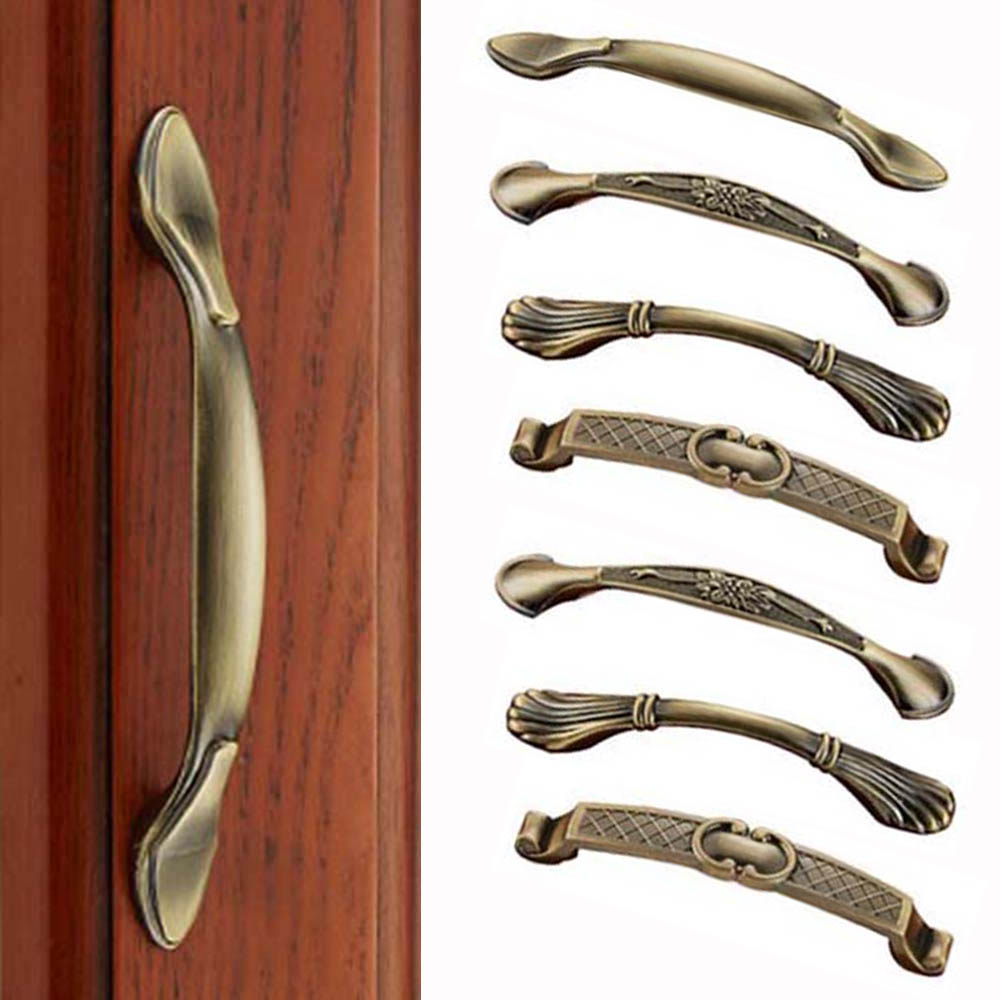 Furniture Hardware Knobs - มือจับตู้เสื้อผ้า ตู้ลิ้นชัก ตู้เก็บของ วินเทจ สีบรอนซ์ มือจับลิ้นชัก