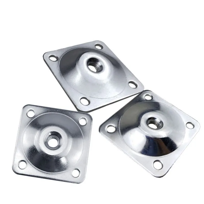 Furniture Hardware Covers - 6 ชิ้นไม้ขาเชื่อมต่อกาแฟขาโต๊ะ Bevel เหล็กแผ่นฮาร์ดแวร์ Square Nut