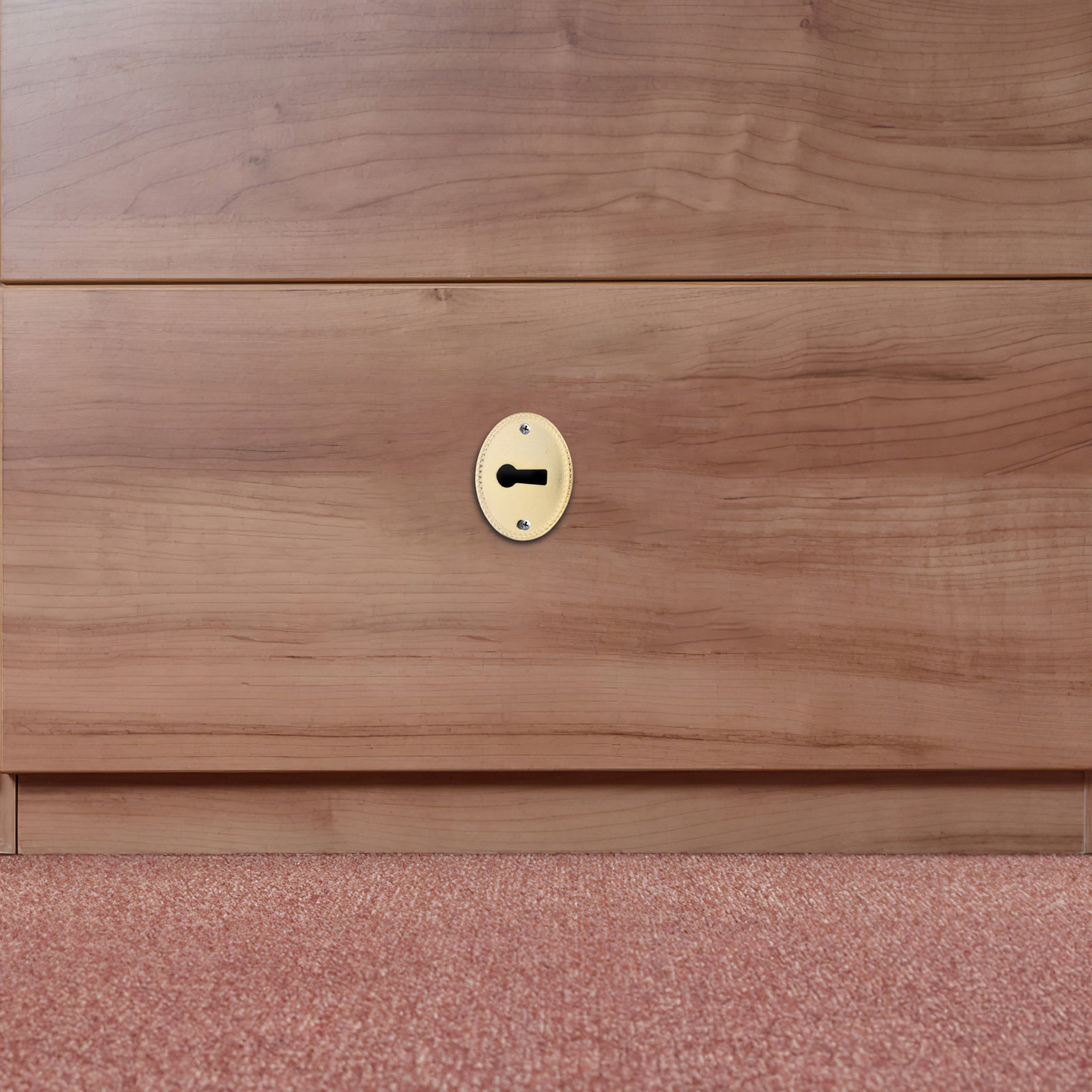 Furniture Hardware Covers - ฝาครอบรูกุญแจรูปวงรีสไตล์วินเทจ 20 ชิ้น แผ่นโลหะป้องกันสำหรับประตูตู้ ลิ้นชัก เฟอร์นิเจอร์