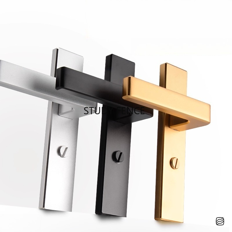 Zinc Furniture Hardware - ชุดล็อคประตูห้องน้ำแบบโลหะผสมสังกะสี 1 ชุด สำหรับประตูกระจกห้องน้ำ แบบลิ้นเดี่ยว ใช้กุญแจอเนกประสงค์