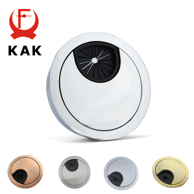 Furniture Hardware Outlet - KAK สังกะสีอัลลอยด์รูฐานคอมพิวเตอร์ Grommet สายเคเบิล Outlet พอร์ตพื้นผิวสายกล่องเฟอร์นิเจอร์ฮาร์ดแวร์