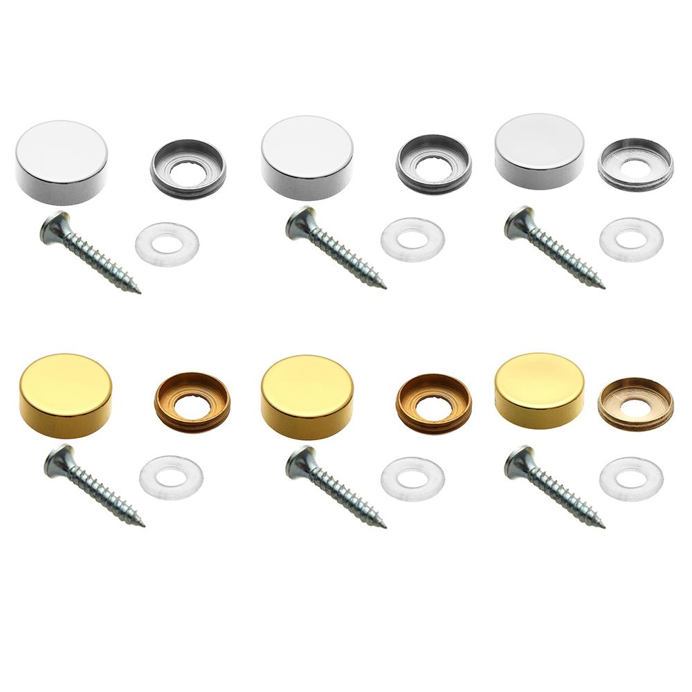 Furniture Hardware Covers - 4ชุดกระจกตัวยึดสกรูตกแต่งเล็บโฆษณาแก้วสกรูสแตนเลสอุปกรณ์เหล็กเครื่องตกแต่งบ้าน