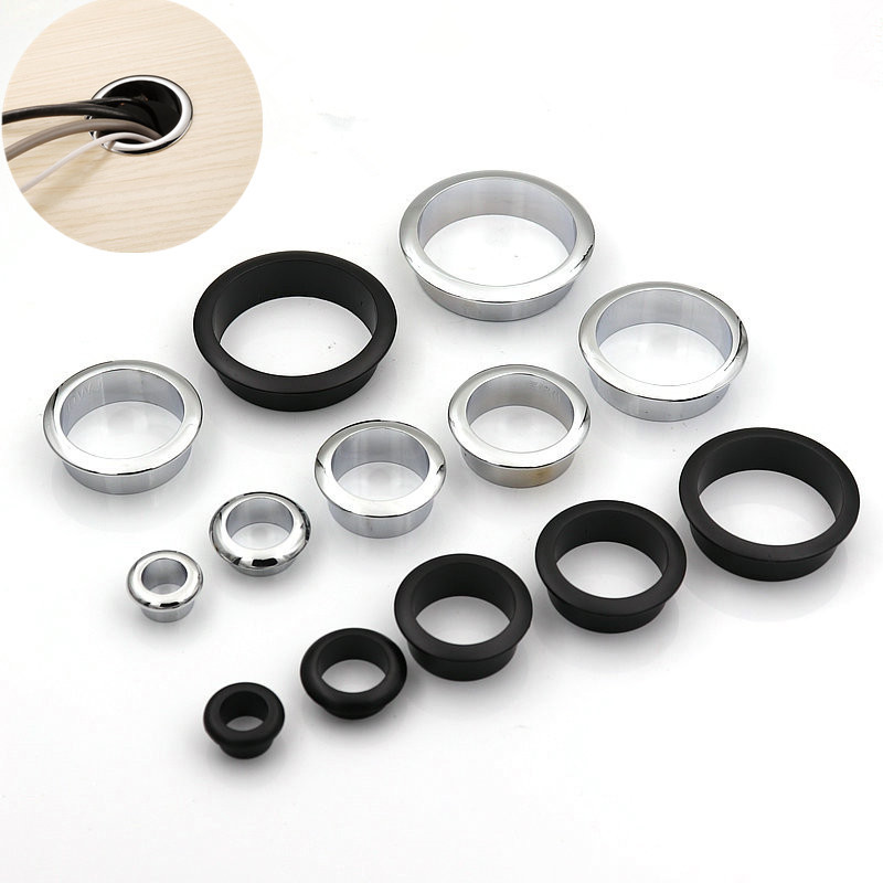 Furniture Hardware Outlet - โต๊ะคอมพิวเตอร์สาย Grommets รูลวดฝาครอบตู้ Vent ตกแต่งแหวนสาย Outlet