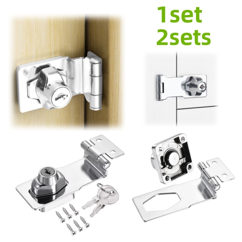 Furniture Hardware Knobs - 1/2 ชุดล็อคความปลอดภัยเฟอร์นิเจอร์สไตล์ลูกบิด เหมาะสําหรับตู้ ล็อคลิ้นชัก อุปกรณ์ฮาร์ดแวร์พร้อมกุญแจและสกรู