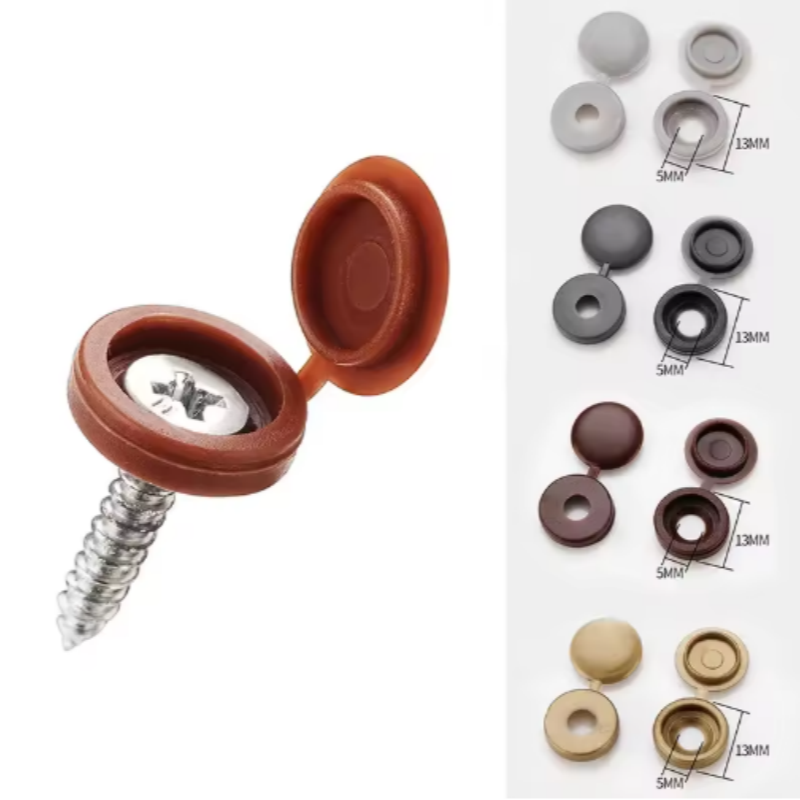 Furniture Hardware Covers - ฝาครอบสกรู 100 ชิ้น ฝาครอบตกแต่งสำหรับเฟอร์นิเจอร์ รถยนต์ ฮาร์ดแวร์