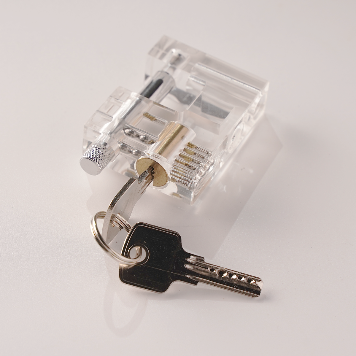 Furniture And Hardware - กุญแจฝึกหัดแบบโปร่งใสขนาดเล็กสำหรับช่างทำกุญแจ พร้อมช่องมองเห็น ฝึกปลดล็อค อุปกรณ์ช่างทำกุญแจ ฮาร์ดแวร์เฟอร์นิเจอร์