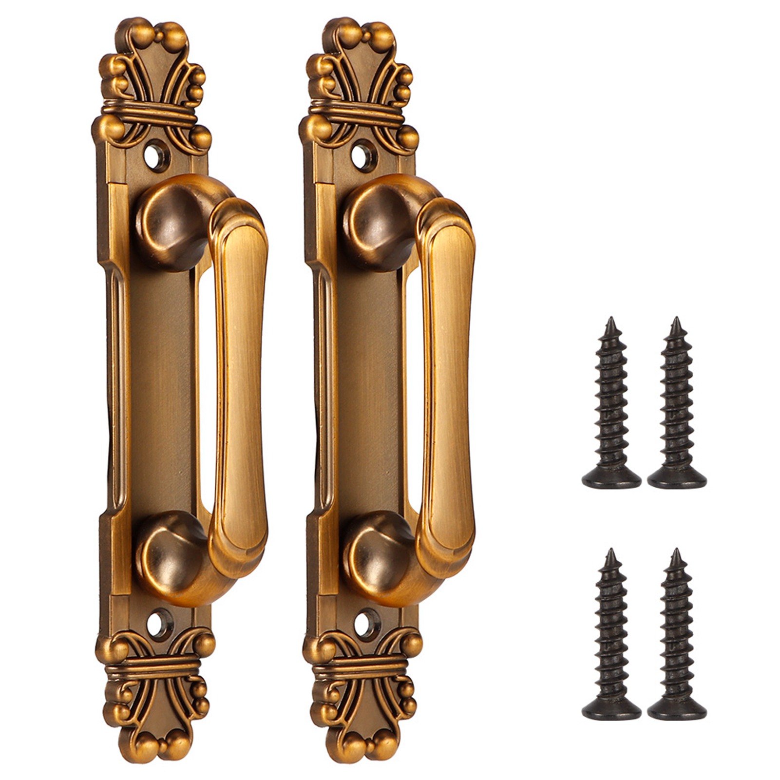 Furniture Hardware Knobs - 2 ชิ้น/เซ็ตยุโรปสไตล์โบราณสังกะสีอัลลอยด์ประตูดึงตู้ฮาร์ดแวร์อุปกรณ์จับอุปกรณ์เสริม