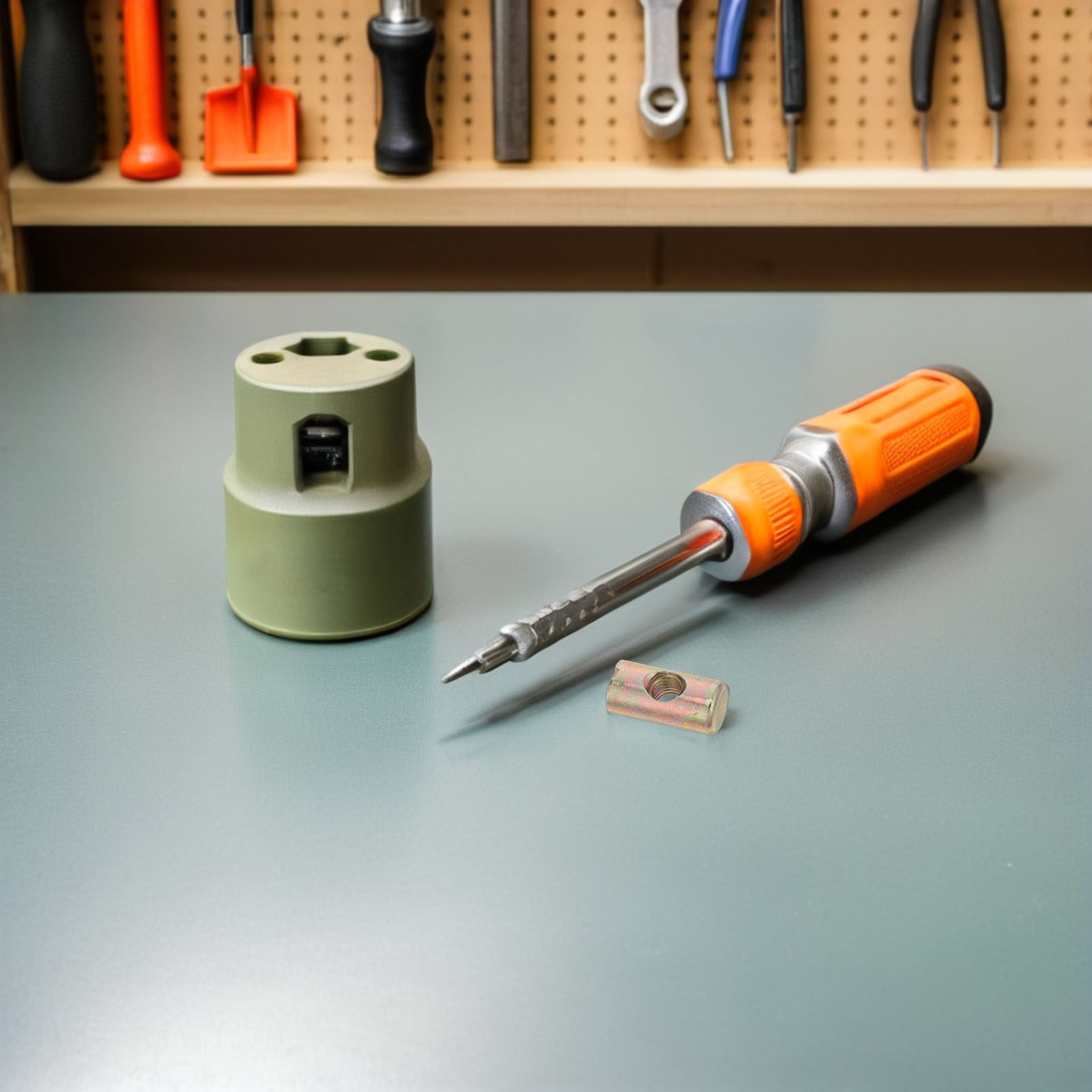 Furniture Hardware Barrel Nut - 100 ชิ้น น็อตทรงกระบอกแบบมีร่อง M6 สำหรับเชื่อมต่อเฟอร์นิเจอร์ เช่น