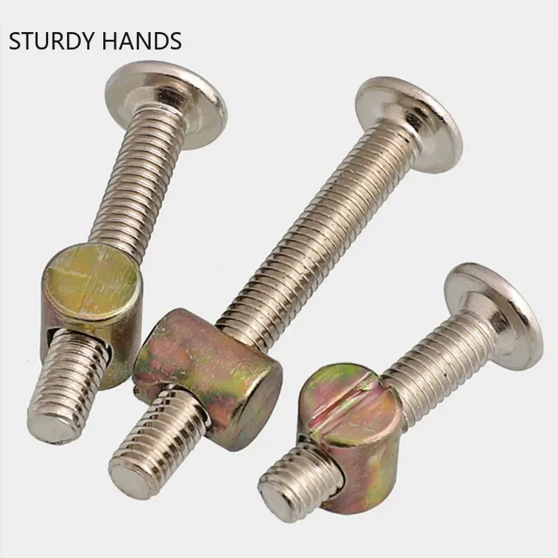 Furniture Hardware Barrel Nut - ชุดน็อตและสลักเกลียวสำหรับเฟอร์นิเจอร์ 30 ชิ้น/แพ็ค พร้อมน็อตทรงกระบอก ตัวเชื่อมต่อน็อต ตัวยึด