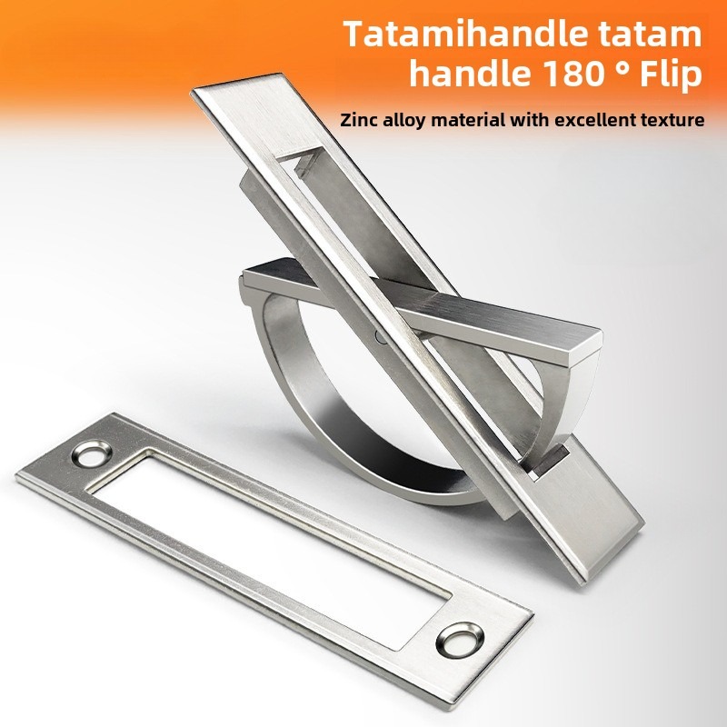 Furniture Hardware Covers - 1 PCS Tatami ซ่อนจับโลหะผสมสังกะสีประตูฝังดึงชั้นตู้จับ Dark Recessed
