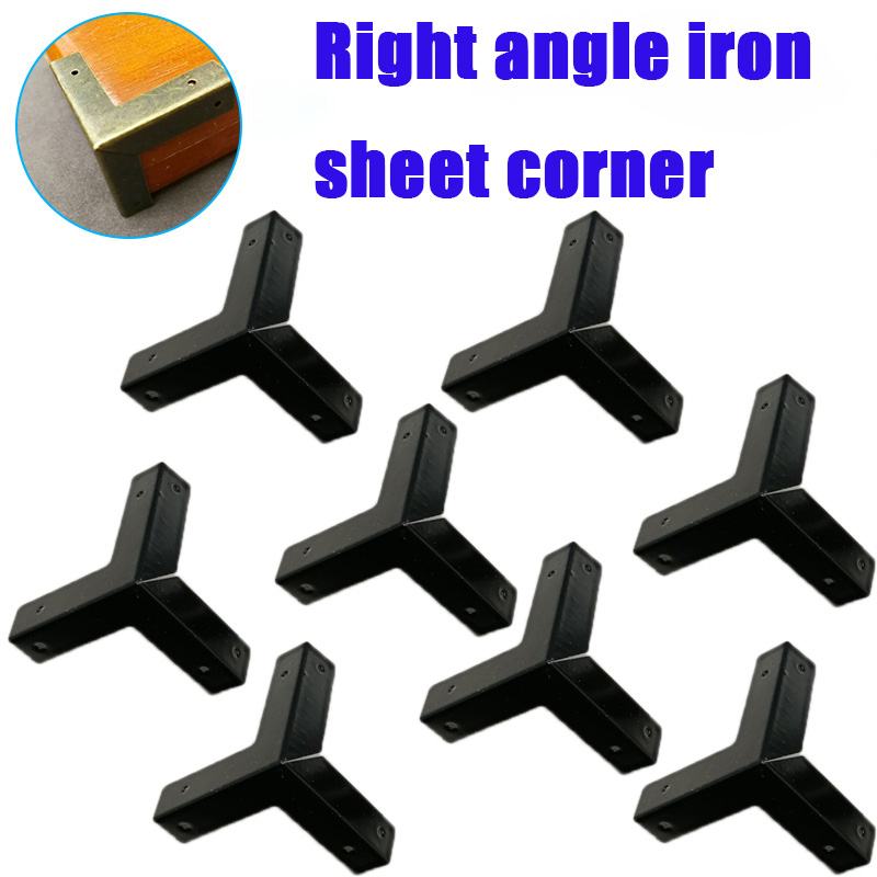 Furniture Hardware Covers - ชุดป้องกันมุมกล่องไม้สีบรอนซ์โบราณ 4/8 ชิ้น สำหรับกล่องไวน์ ฝาครอบอุปกรณ์เฟอร์นิเจอร์ ป้องกันมุมสามเหลี่ยม