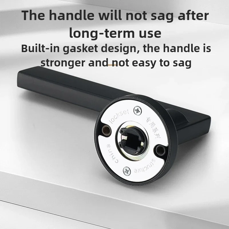 Furniture And Hardware - มือจับประตูทรงกลมสีดำด้าน อุปกรณ์ฮาร์ดแวร์เฟอร์นิเจอร์ มือจับประตูสำหรับประตูภายใน 1 คู่ มือจับประตูสแตนเลส