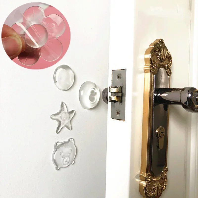 Furniture Hardware Knobs - 2pcs Mute ประตูกันชนกันชนยาง stopper Wall Protector