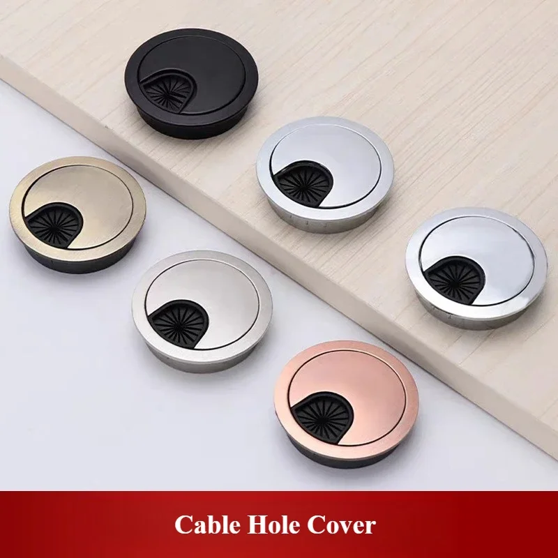 Furniture Hardware Covers - 1 ชิ้นโต๊ะรูฝาครอบฐาน 50/53/60 มิลลิเมตรโต๊ะคอมพิวเตอร์ตาราง Grommet สายพอร์ตลวดฝาครอบเฟอร์นิเจอร์ฮาร์ดแวร์โลหะผสมสังกะสี