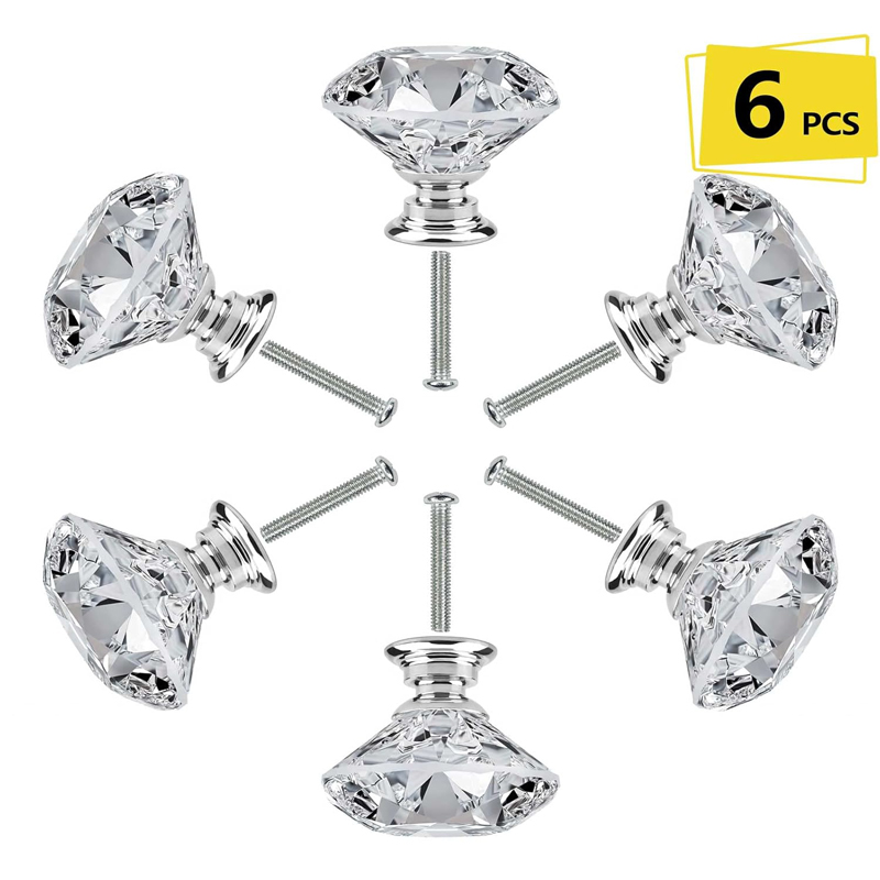 Furniture Hardware Suppliers - ลูกบิดตู้ 6 ชิ้น พร้อมสกรู ขนาด 30