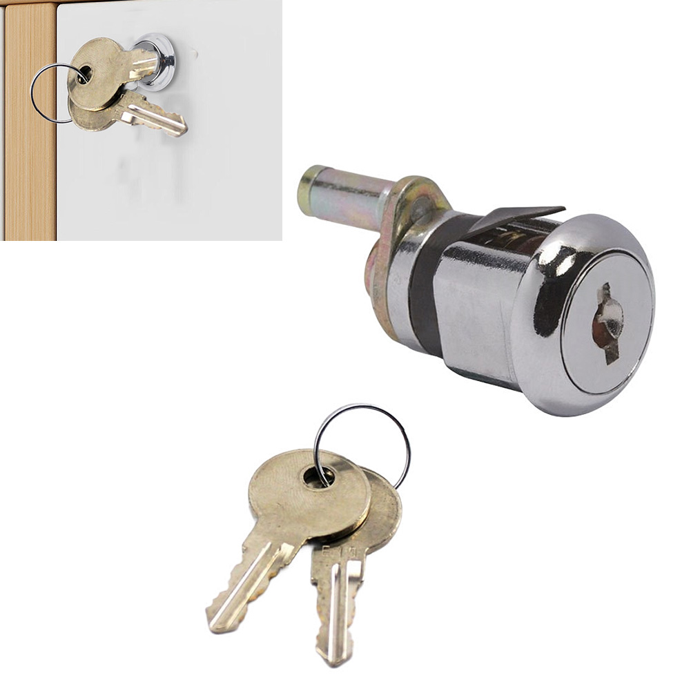 Zinc Furniture Hardware - ตัวล็อคเฟอร์นิเจอร์แบบสามชั้น ผลิตจากโลหะผสมสังกะสี พร้อมก้านล็อคประตู สำหรับตู้เก็บเอกสาร กลไกความปลอดภัย อุปกรณ์จัดเก็บสำนักงาน