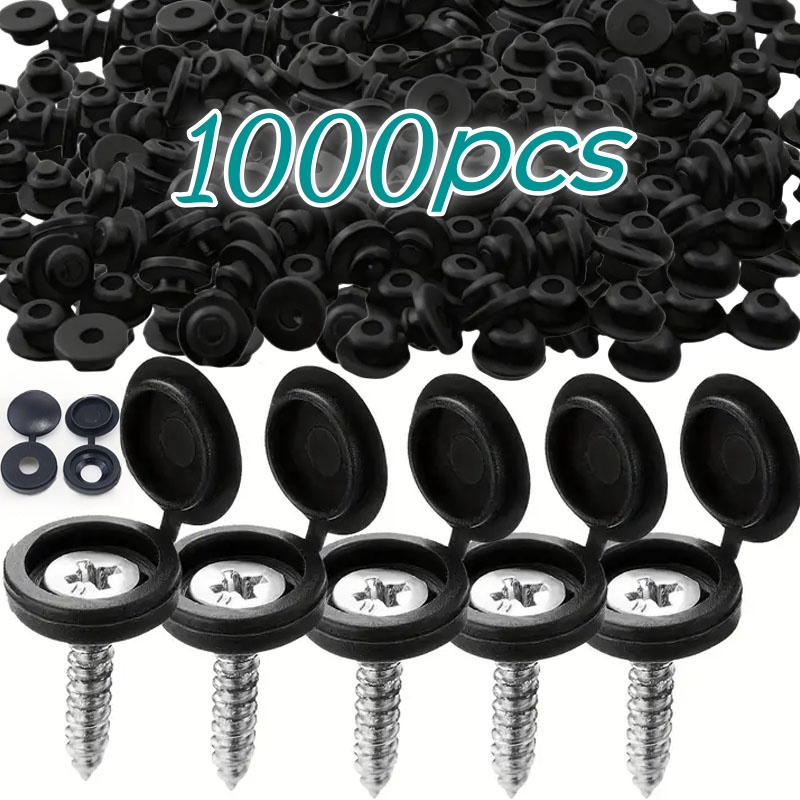 Furniture Hardware Covers - 1000pcs บานพับพลาสติกสกรูฝาครอบพับ Snap ป้องกันหมวกปุ่มสําหรับเฟอร์นิเจอร์รถยนต์ตกแต่งฝาครอบถั่วสลักเกลียวฮาร์ดแวร์