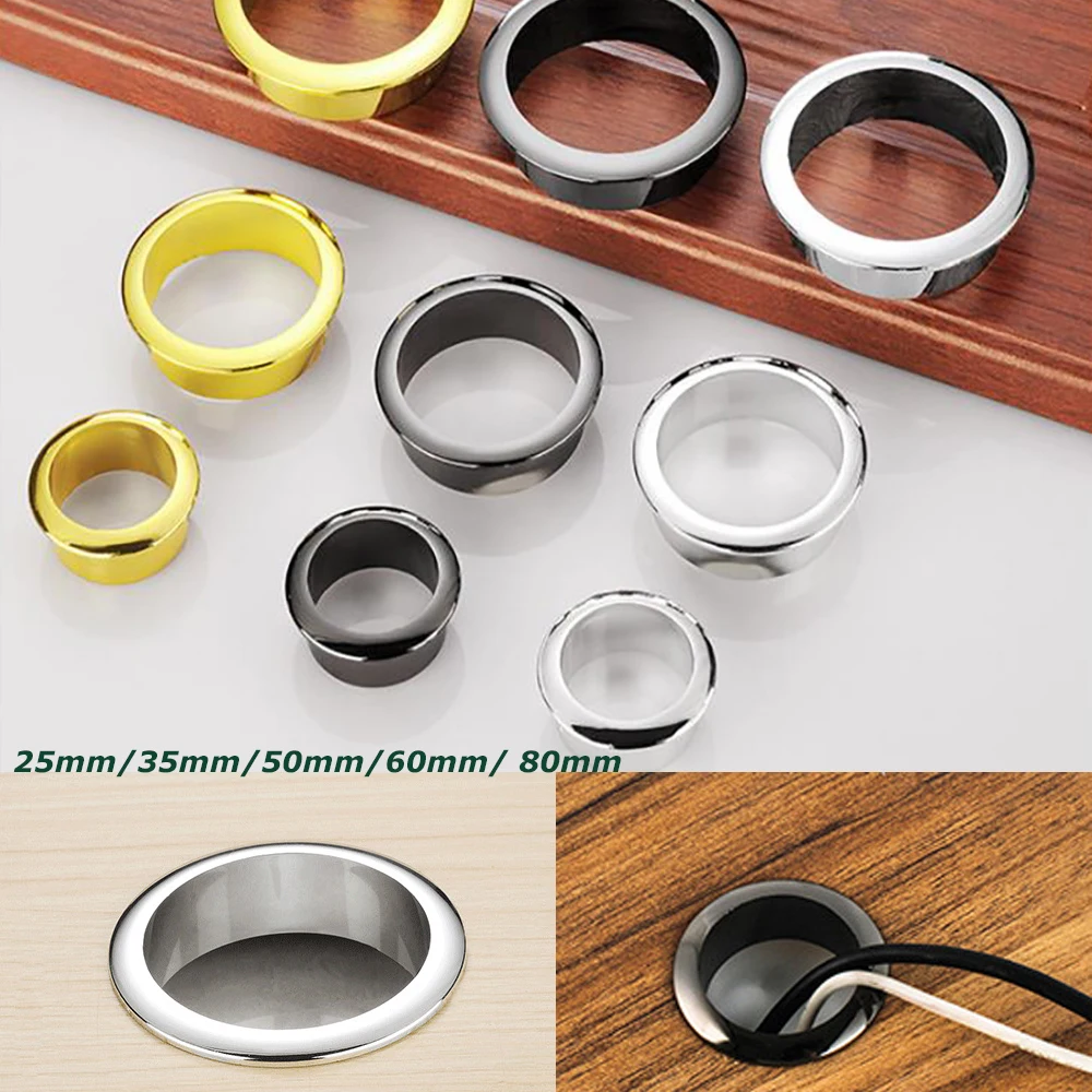 Furniture Hardware Outlet - 25-80 มม.โต๊ะคอมพิวเตอร์ Grommets รูลวดฝาครอบตู้ Vent ตกแต่งแหวนสาย