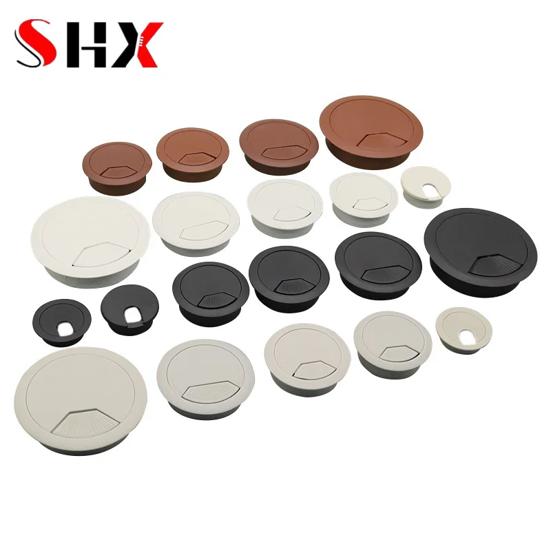 Furniture Hardware Outlet - ฝาครอบรูสายไฟทรงกลมขนาด 80 มม. สีบรอนซ์เขียว สำหรับโต๊ะทำงาน ช่องสายไฟ