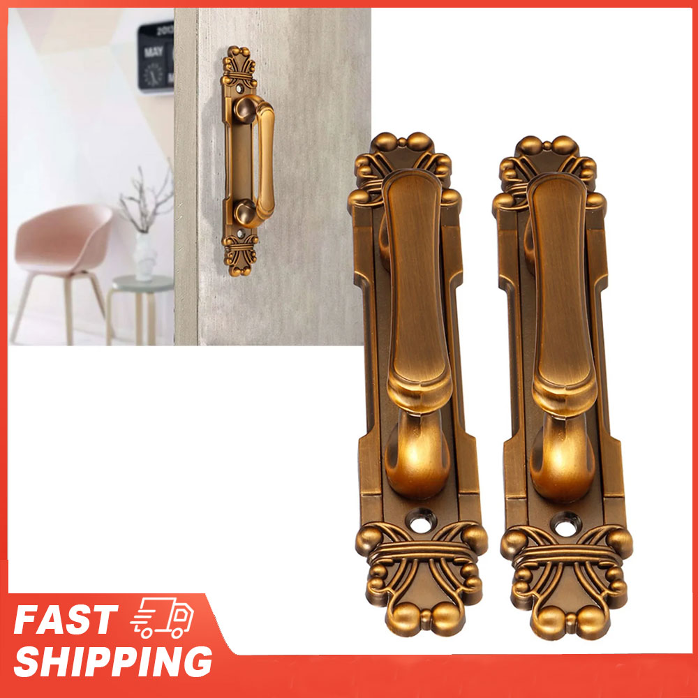 Furniture Hardware Knobs - ชุดมือจับประตูสไตล์ยุโรปโบราณ 2 ชิ้น/ชุด ทำจากโลหะผสมสังกะสี อุปกรณ์ตกแต่งตู้