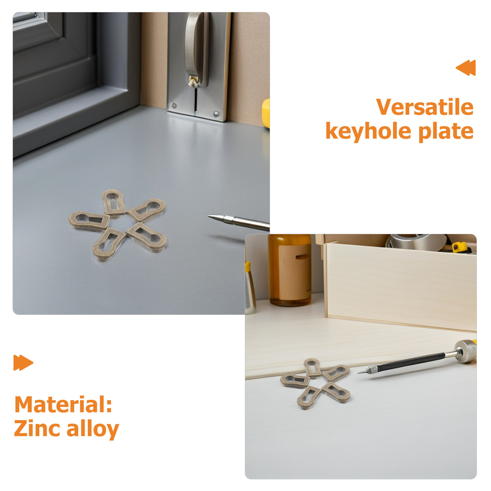 แผ่นปิดรูกุญแจรูปวงรี 12 ชิ้น  - Furniture Hardware Suppliers บทวิจารณ์และราคา