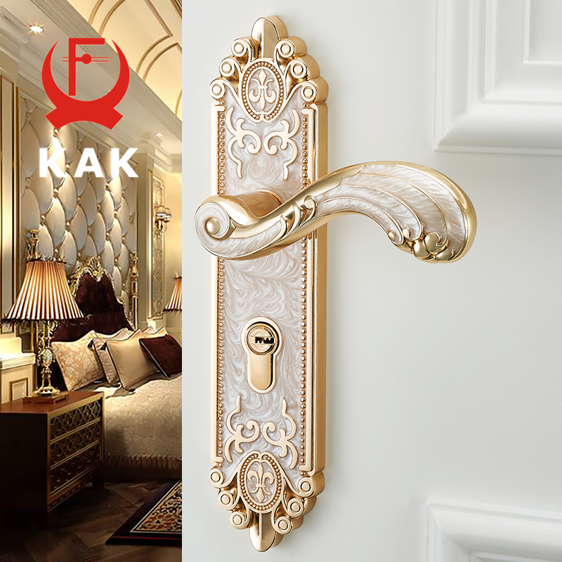 KAK สไตล์ยุโรป Mute ประตูล็อคแ - Furniture Hardware Knobs บทวิจารณ์และราคา