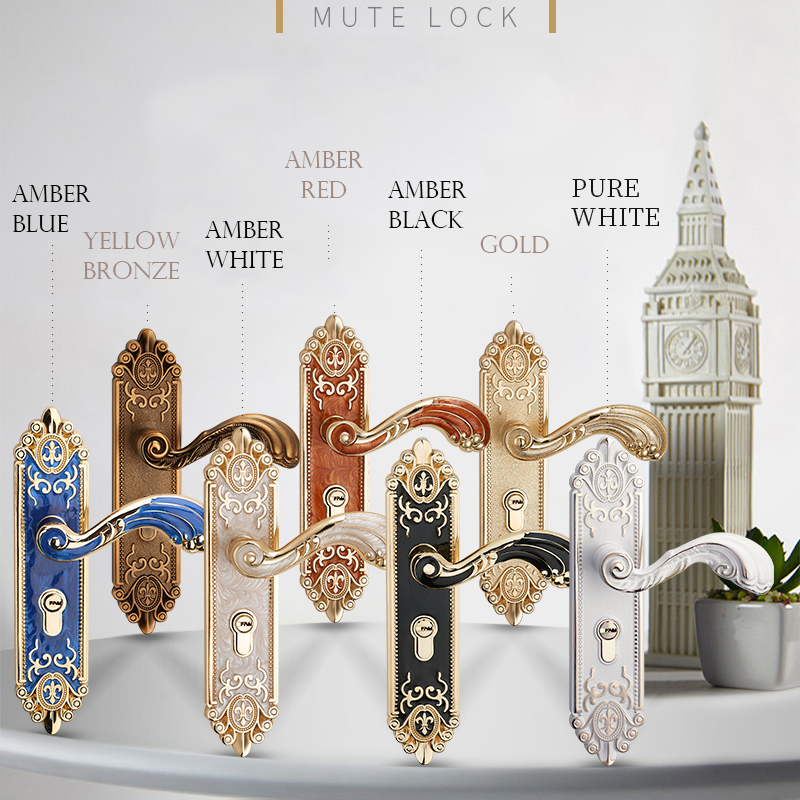 KAK สไตล์ยุโรป Mute ประตูล็อคแ - Furniture Hardware Knobs บทวิจารณ์และราคา