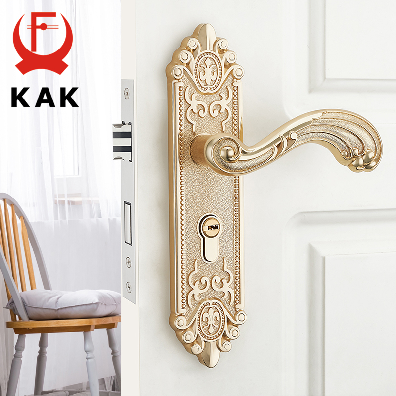 KAK สไตล์ยุโรป Mute ประตูล็อคแ - Furniture Hardware Knobs บทวิจารณ์และราคา