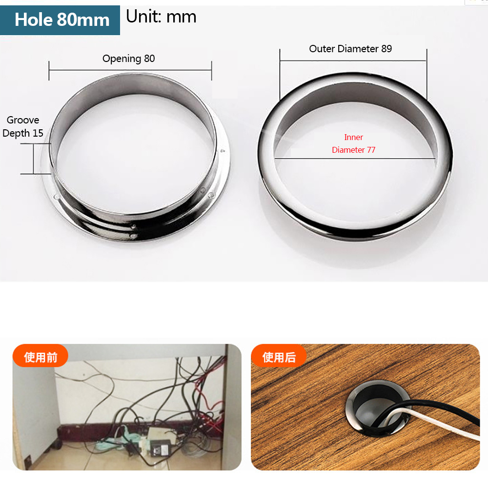 ฝาครอบสายไฟอุปกรณ์เสริมโต๊ะคอม - Furniture Hardware Covers บทวิจารณ์และราคา