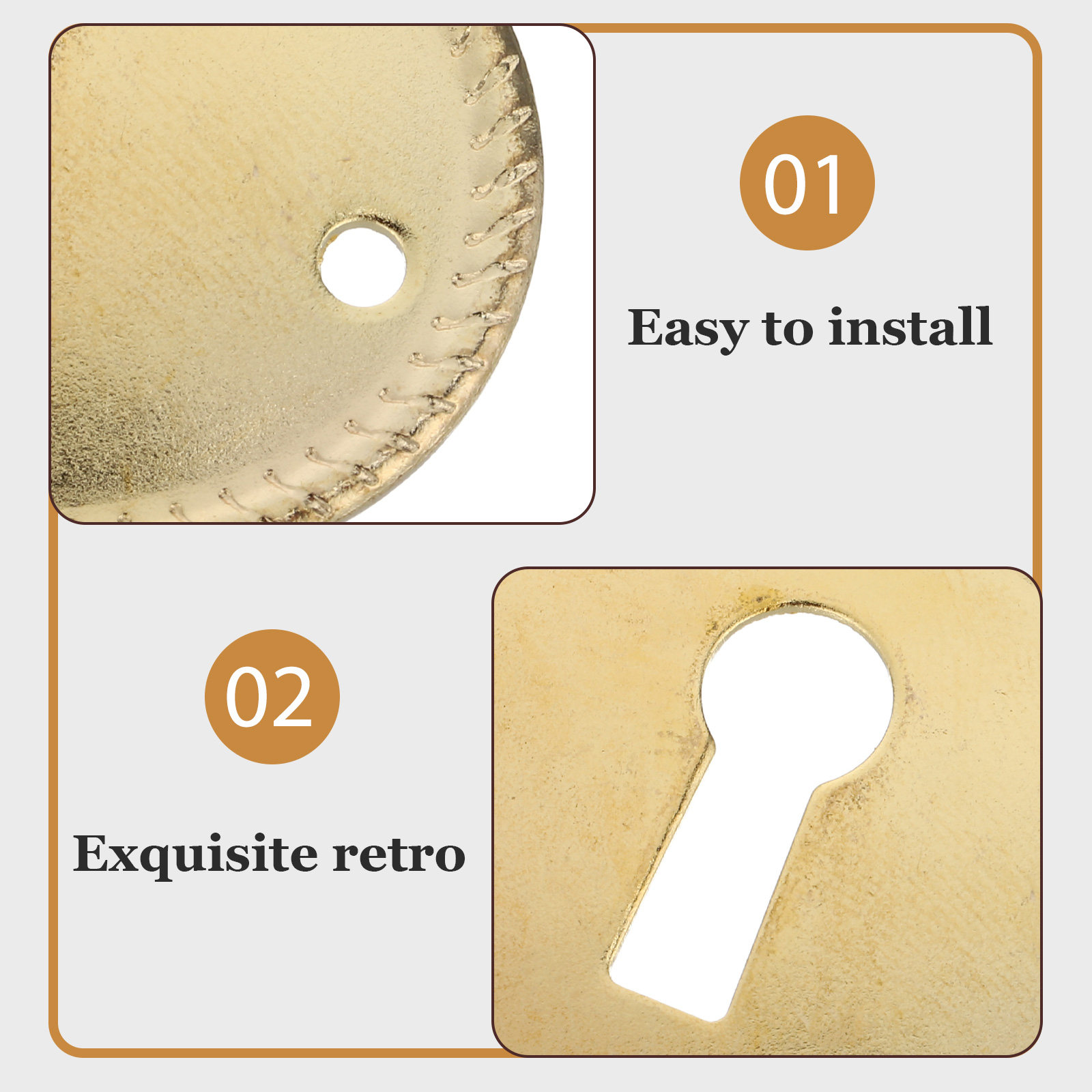 ฝาครอบรูกุญแจรูปวงรีสไตล์วินเท - Furniture Hardware Covers บทวิจารณ์และราคา