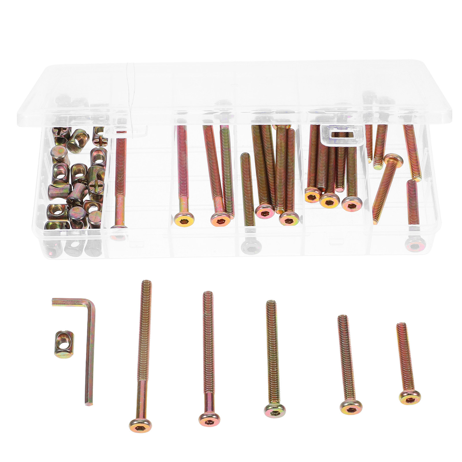 ชุดสกรูหัวหกเหลี่ยมและน็อตทรงก - Furniture Hardware Barrel Nut บทวิจารณ์และราคา