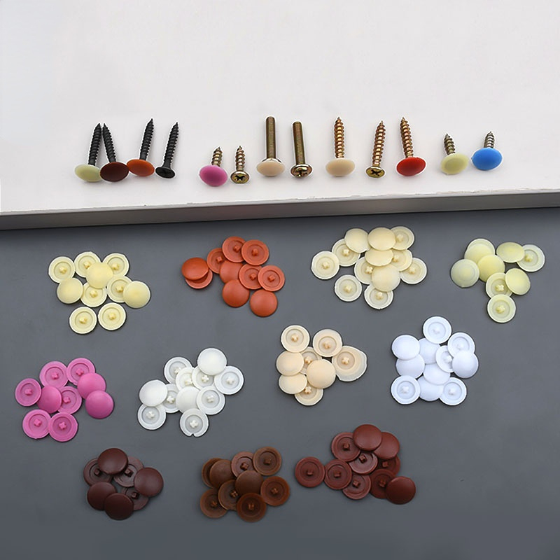 100/500/1000 ชิ้นฝาครอบสกรูพลา - Furniture Hardware Covers บทวิจารณ์และราคา