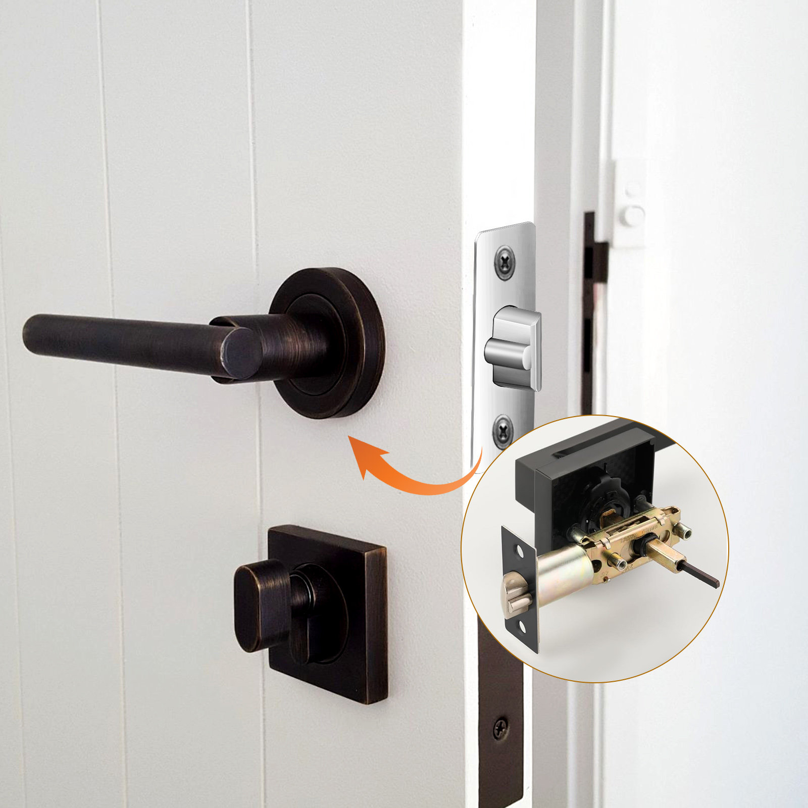 อุปกรณ์ล็อคประตูแบบปรับได้ อะไ - Zinc Furniture Hardware บทวิจารณ์และราคา