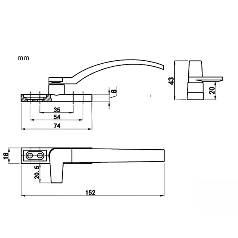 ซ้ายขวามือสีขาวเปลี่ยนหน้าต่าง - Zinc Furniture Hardware บทวิจารณ์และราคา