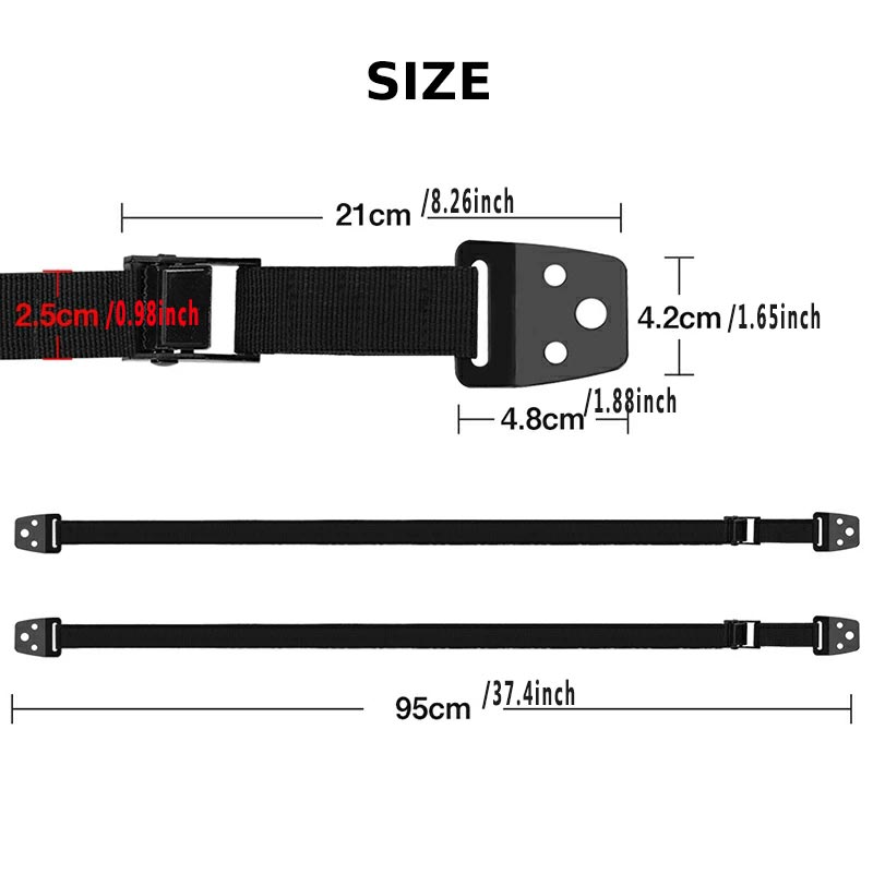 สายรัดยึดทีวีแบบปรับได้ 2 ชิ้น - Furniture Hardware Suppliers บทวิจารณ์และราคา