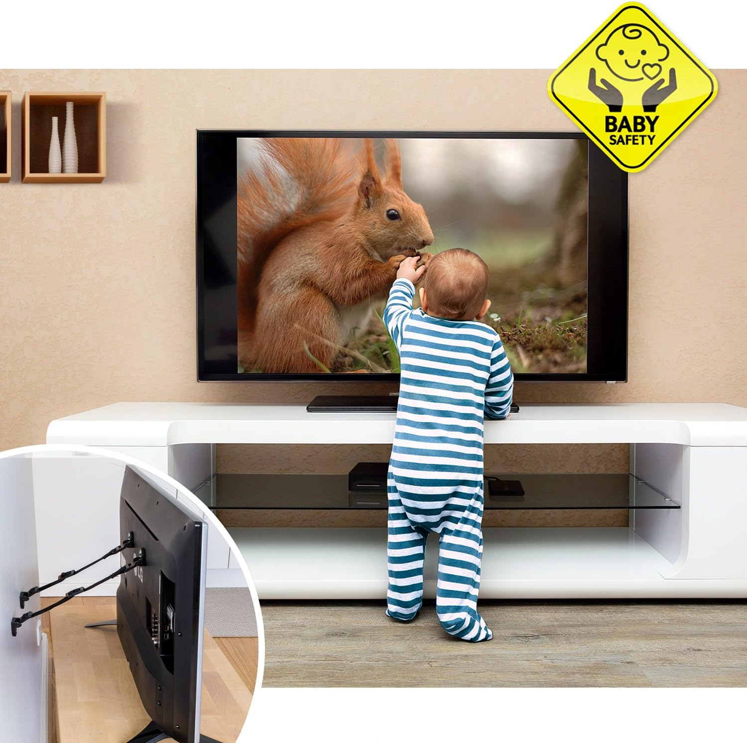 สายรัดยึดทีวีแบบปรับได้ 2 ชิ้น - Furniture Hardware Suppliers บทวิจารณ์และราคา