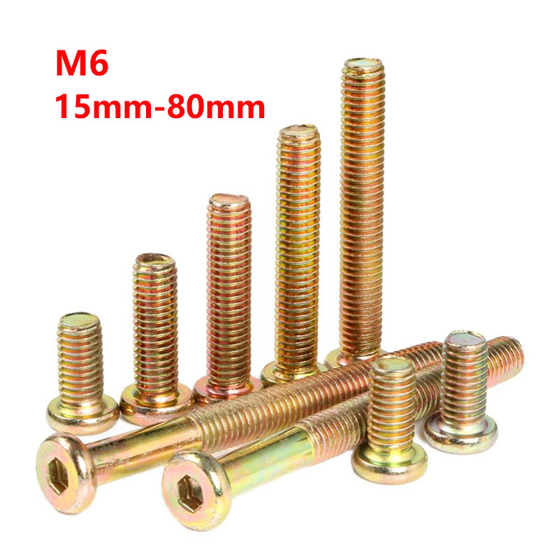 M6สลักเกลียวแบบหกเหลี่ยมชุบสัง - Furniture Hardware Barrel Nut บทวิจารณ์และราคา