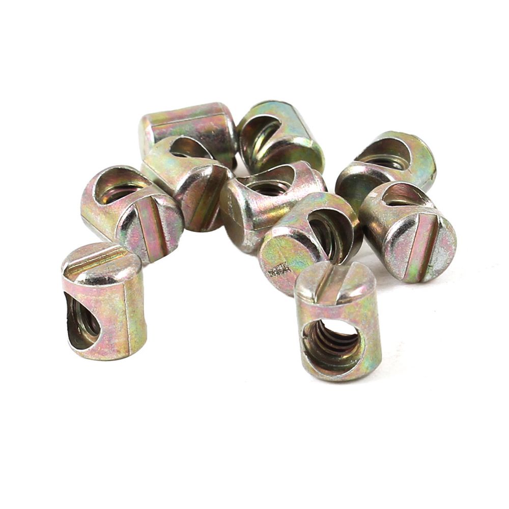 น็อตข้อต่อแบบมีร่องชุบสังกะสี  - Furniture Hardware Barrel Nut บทวิจารณ์และราคา