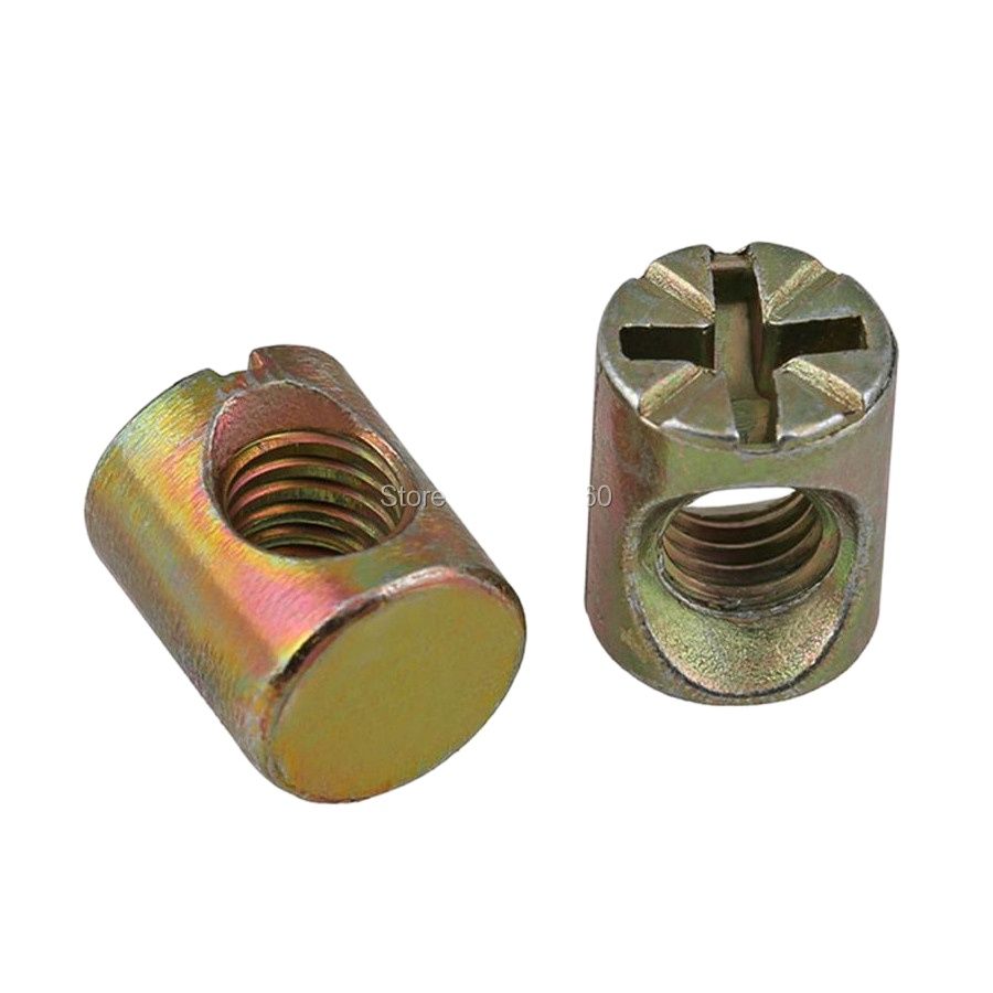 น็อตข้อต่อแบบมีร่องชุบสังกะสี  - Furniture Hardware Barrel Nut บทวิจารณ์และราคา