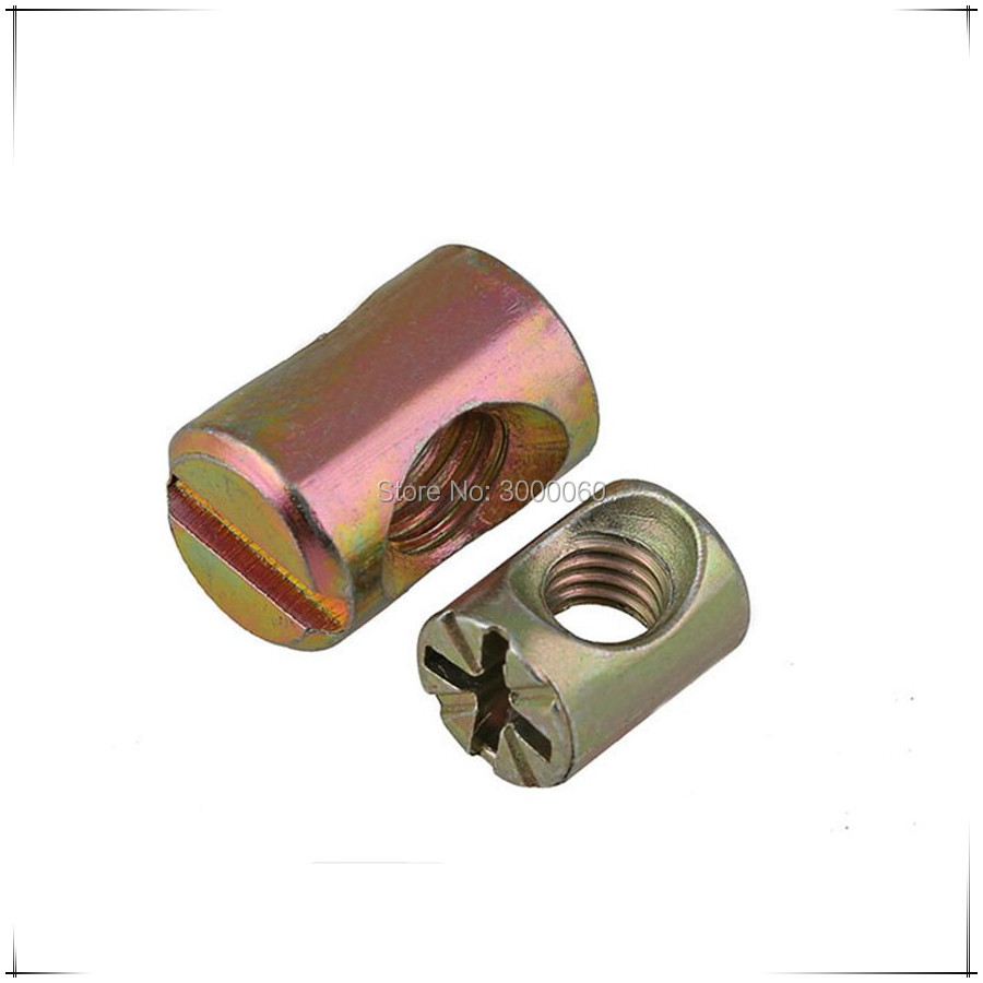 น็อตข้อต่อแบบมีร่องชุบสังกะสี  - Furniture Hardware Barrel Nut บทวิจารณ์และราคา