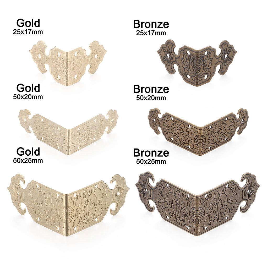 8ชิ้นตัวป้องกันมุมโลหะแบบโบราณ - Furniture Hardware Covers บทวิจารณ์และราคา