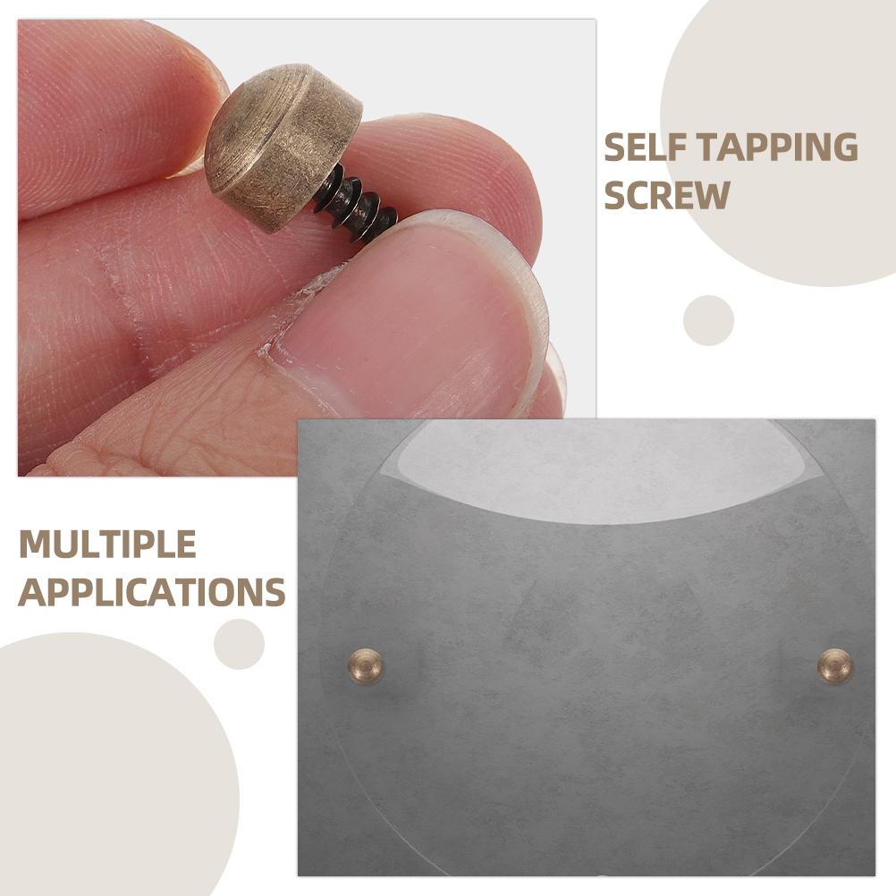 24 ชิ้นสกรูแตะตัวเองหมวกทองแดง - Furniture Hardware Covers บทวิจารณ์และราคา