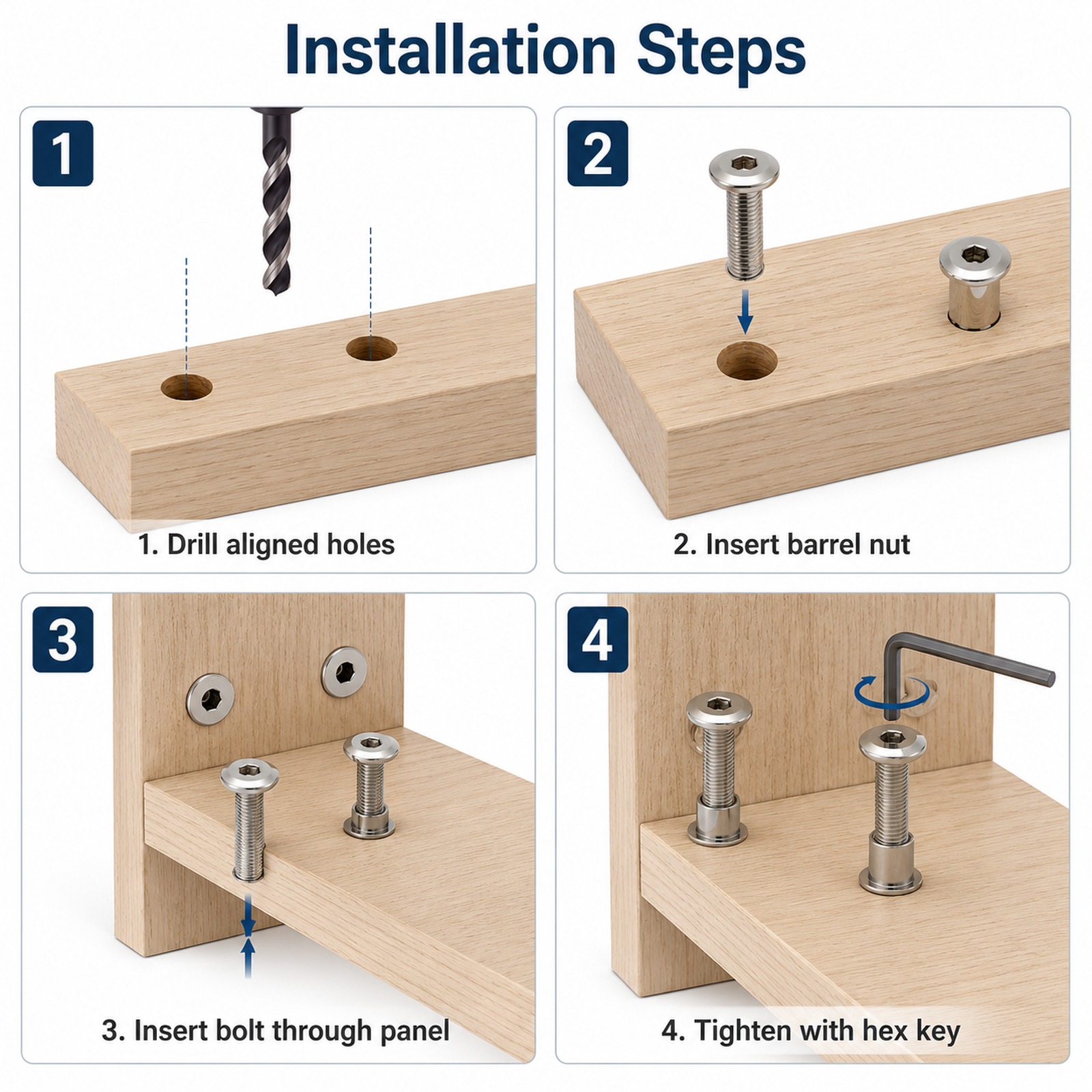 5-20 ชิ้น สลักเกลียวและน็อตเชื - Furniture Hardware Barrel Nut บทวิจารณ์และราคา